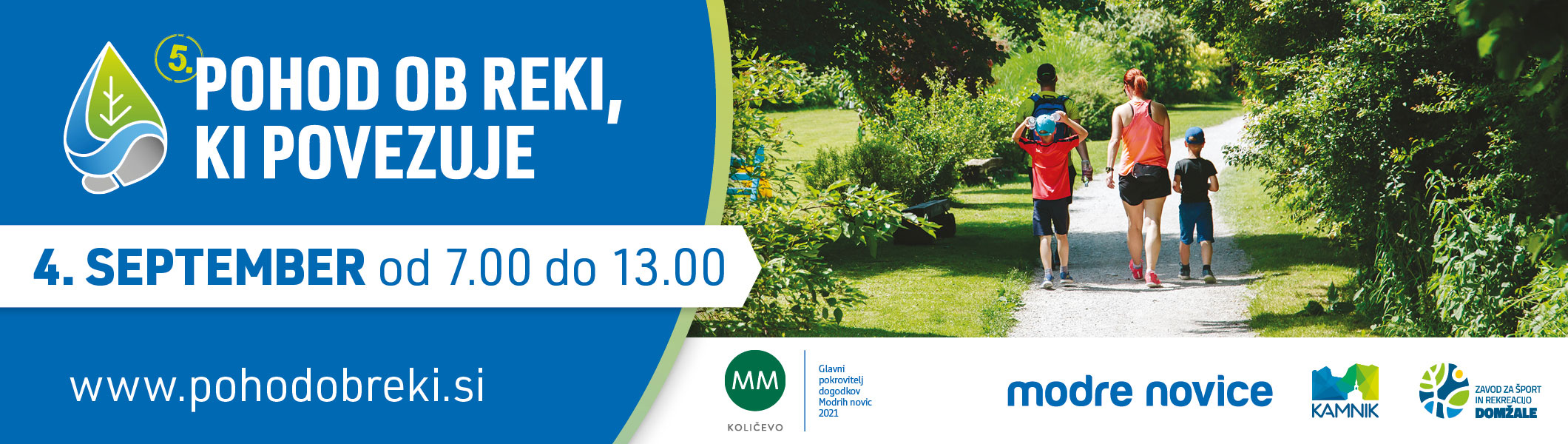 Pohod ob reki, ki povezuje, bo zopet povezal Kamnik in Domžale